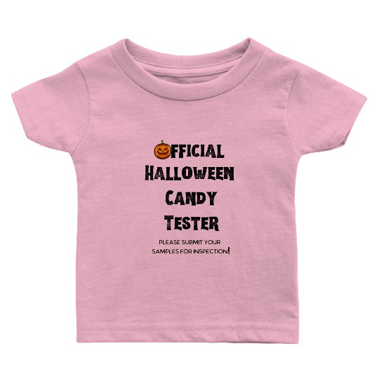 Official Halloween Candy Tester Orange And Yellow Baby T Shirts