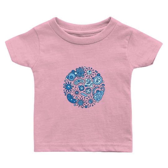 Microbiology Virus And Bacteria Biology And Scienc Baby T Shirts