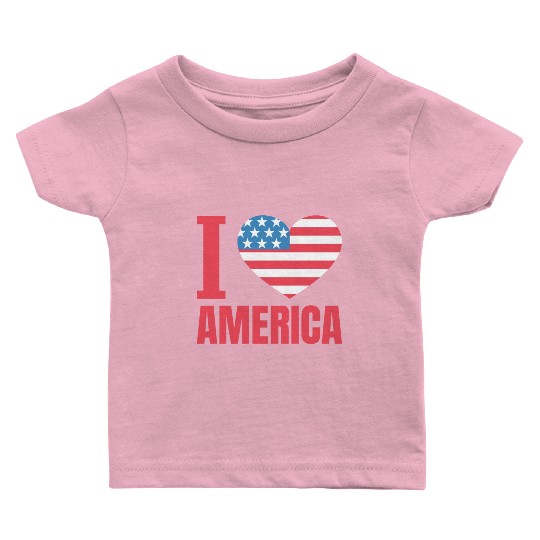 I Love America Baby T Shirts