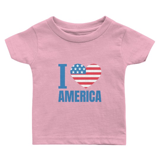 I Love America Baby T Shirts