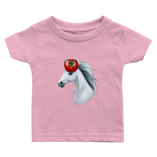 Horse Head Tomato - Creative Horse & Vegetable Baby T Shirts