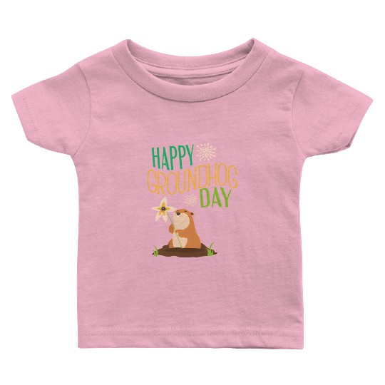 Groundhog Day 2021 Happy Ground Hog Baby T Shirts