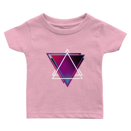 "Triangle Bliss: Geometric Marvel Baby T Shirts"