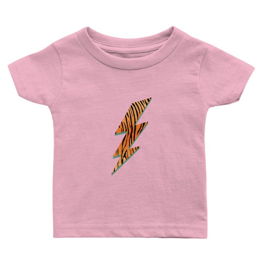 Tiger Stripes Lightning Animal Print Baby T Shirts