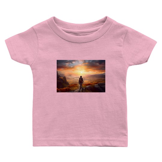 A boy on the way to his first adventure Baby T Shirts