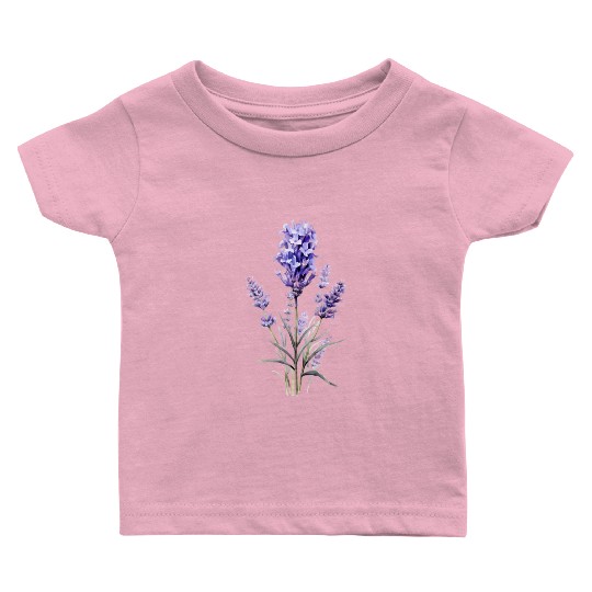 Lavender Flower Baby T Shirts