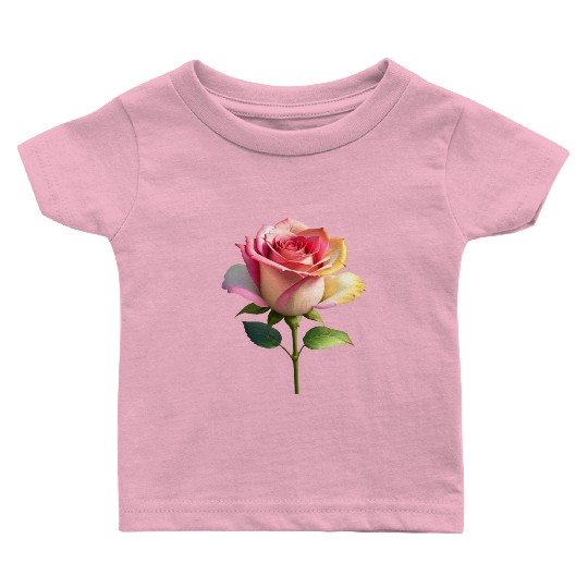 A vintage style of colorful fancy roses. Baby T Shirts