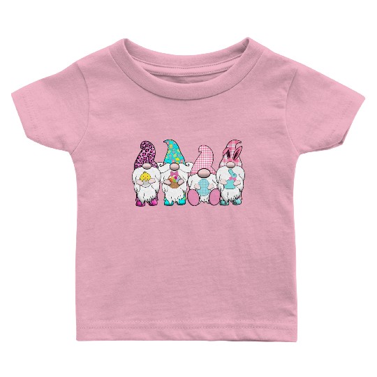 4 Easter Gnomes Pastel Spring Bunny Ears Gingham R Baby T Shirts