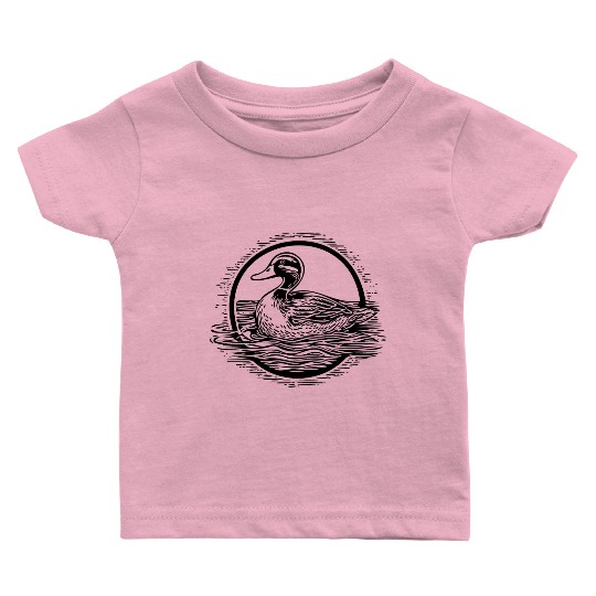 Duck Bird Nature Pond Baby T Shirts