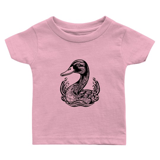Duck Bird Nature Pond Baby T Shirts