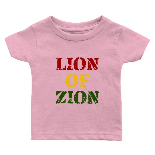 Lion Of Zion Reggae Colors Baby T Shirts