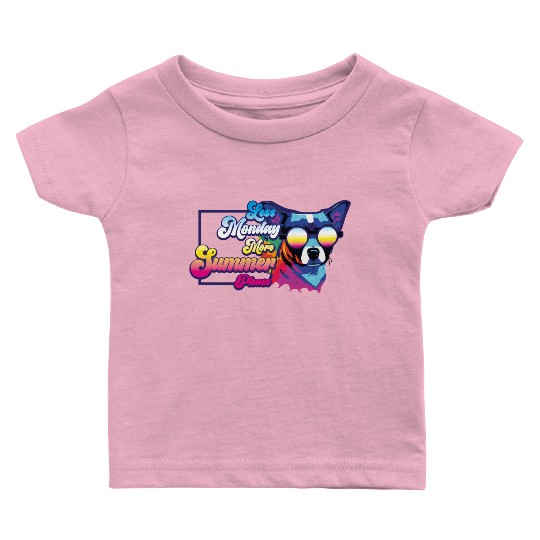 Less Monday, More Summer | Beach Party Dog Lovers Baby T Shirts