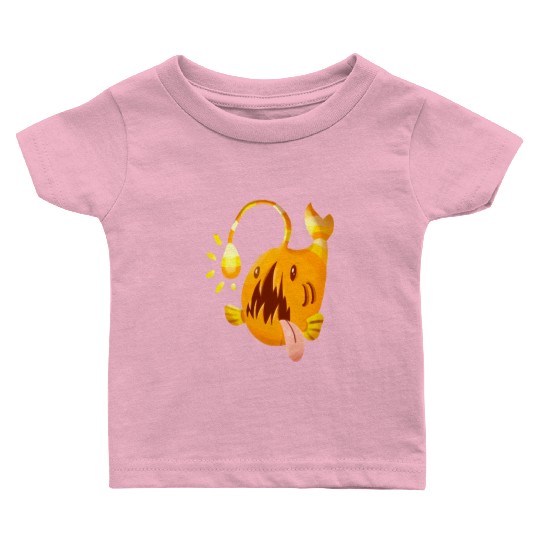 The Orange Candy Corn Angler Fish Baby T Shirts