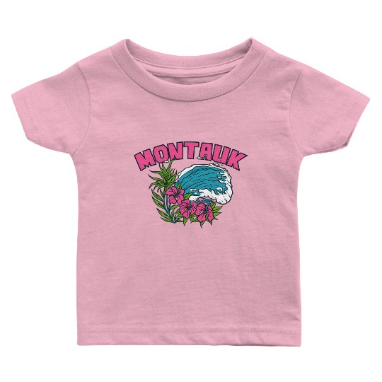 Montauk New York Summer Nyc Tropical Montaukett Baby T Shirts