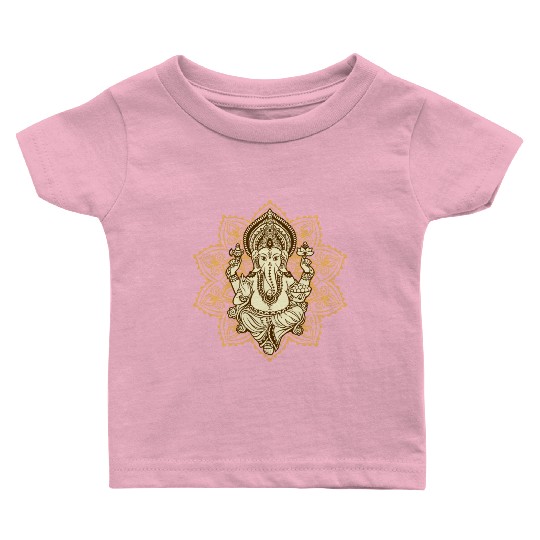 Ganesha Hindu God Hinduism Yoga India Bali Lover Baby T Shirts
