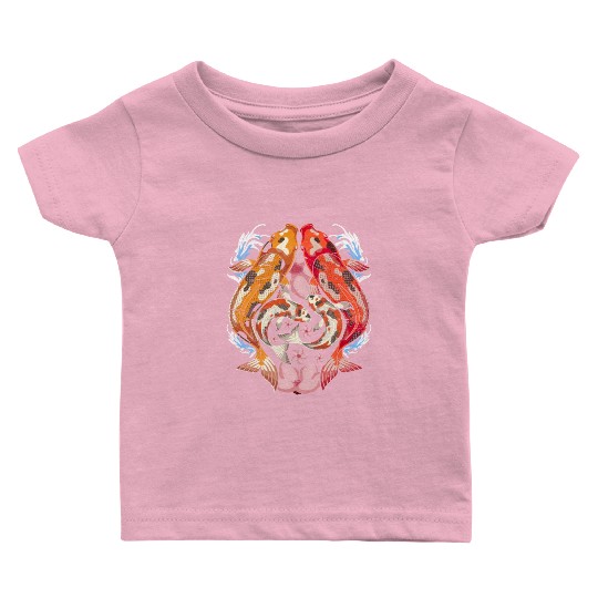 Japan cherry blossom gift sakura koi carp Baby T Shirts
