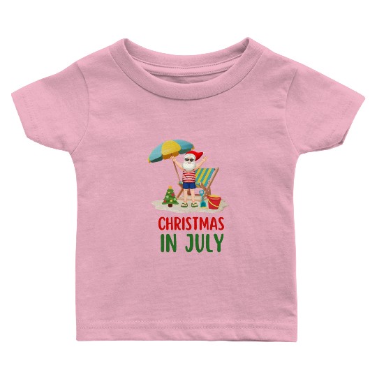 CHRISTMAS IN JULY Baby T Shirts