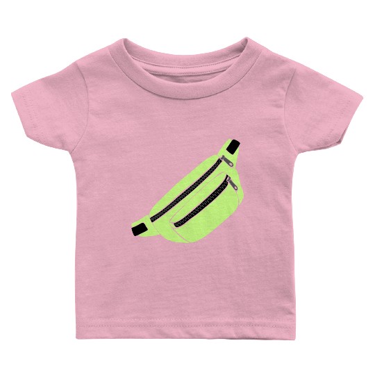 Lime Green Fanny Pack Illustration Baby T Shirts