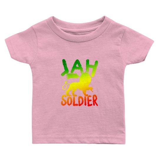 Reggae Lion Of Judah Jah Soldier Baby T Shirts