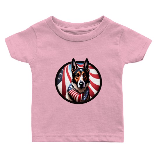 Corgi Pembroke Tri Color True Blue Patriotic Baby T Shirts