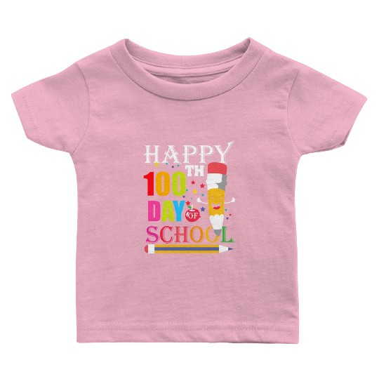 100Th Day Of School Teacher 100 Days Of School Sme Baby T Shirts