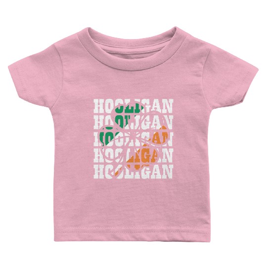 Hooligan Irish Flag Clover Leaf Baby T Shirts