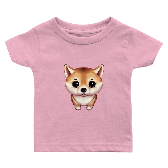 Cute Shiba Inu Illustration Baby T Shirts