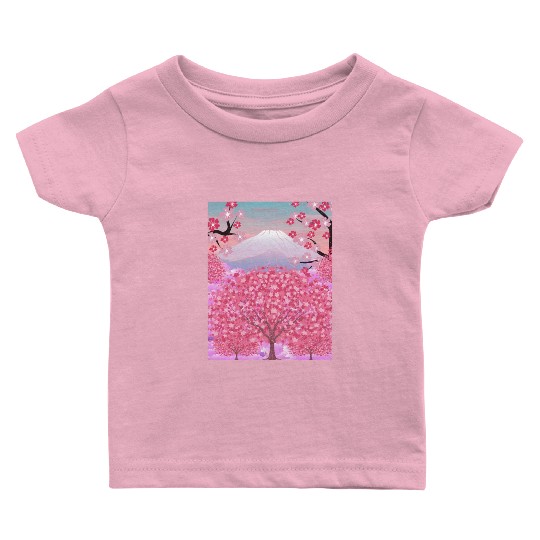 Japan nature mountain sakura gift cherry blossoms Baby T Shirts
