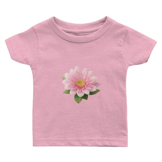Lovely Pink Little Flower - Water Lily Baby T Shirts