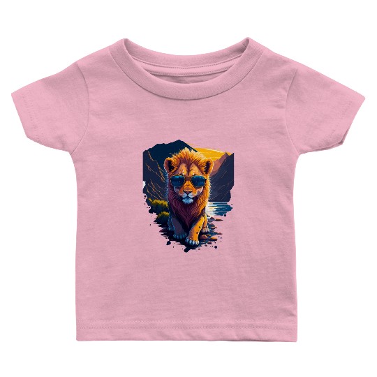 Cute baby lion Baby T Shirts