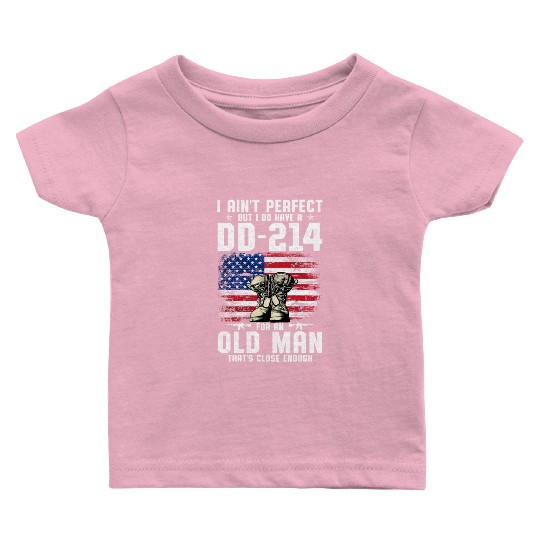 US Army DD-214 American Flag Baby T Shirts