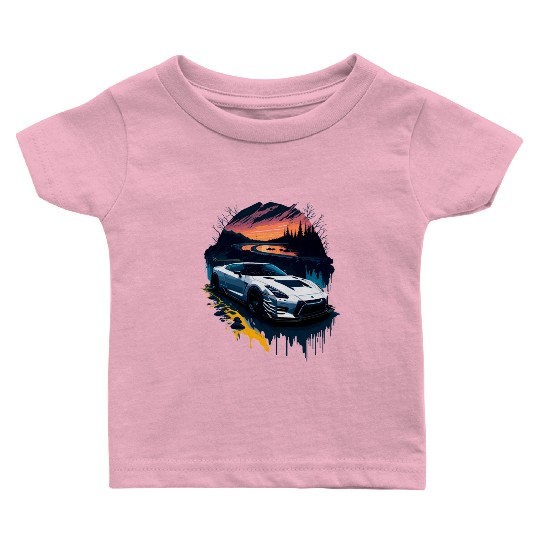 Sports car illustration Baby T Shirts