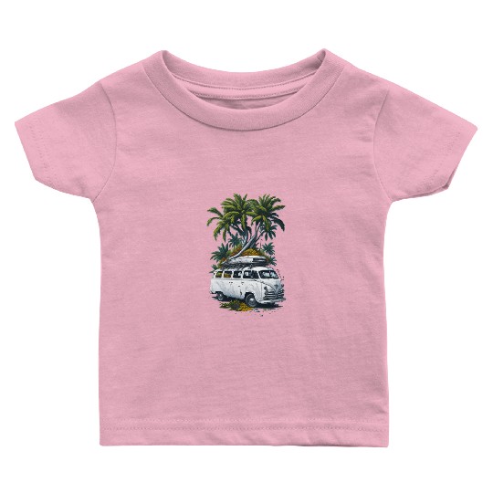 Travel Car caravan Summer Coco Tree Baby T Shirts