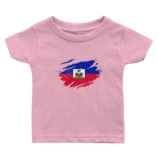 Haitian Flag Haiti Pride Roots Baby T Shirts
