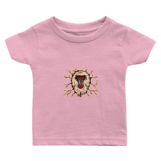 Baboon Monkey Face Baby T Shirts
