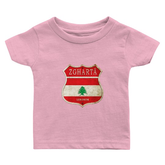 Zgharta Lebanon coat of arms flags design Baby T Shirts