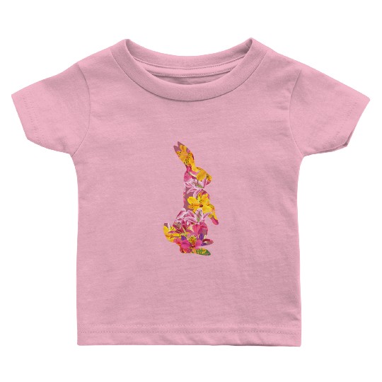 Happy Easter Rabbit Bunny Ears Eggs Hunter Baby T Shirts