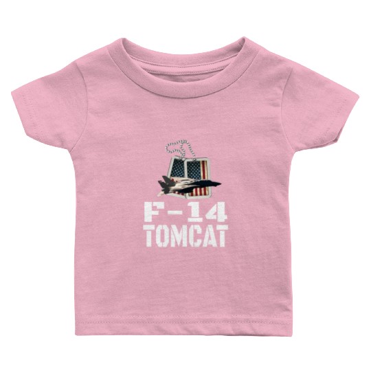 F 14 Tomcat US Flag Baby T Shirts