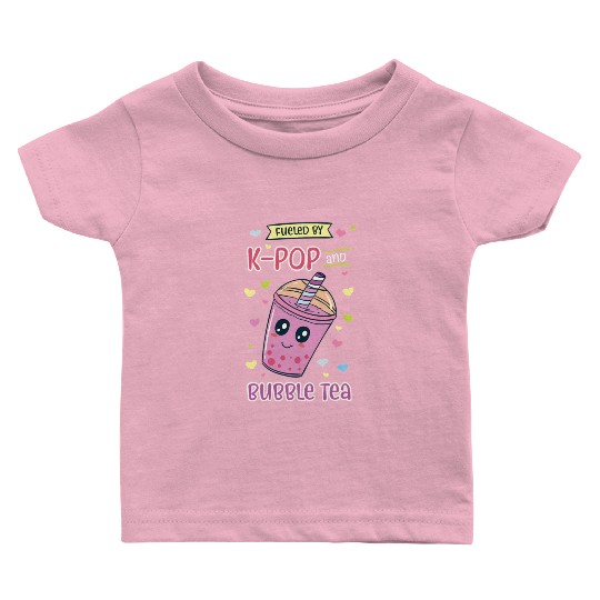 Kpop And Bubble Tea Korean Music Tapioca Boba Baby T Shirts