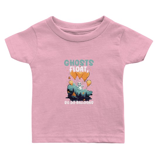 Balloon Halloween Trick Or Treat Spooky Boo Ghost Baby T Shirts