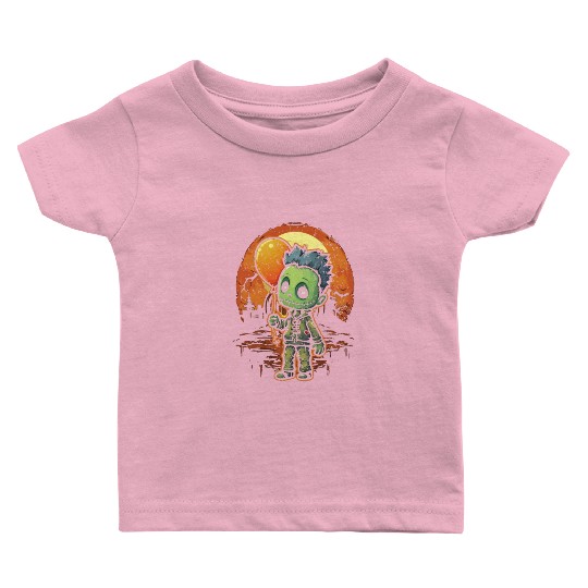 Balloon Halloween Trick Or Treat Spooky Boo Ghost Baby T Shirts