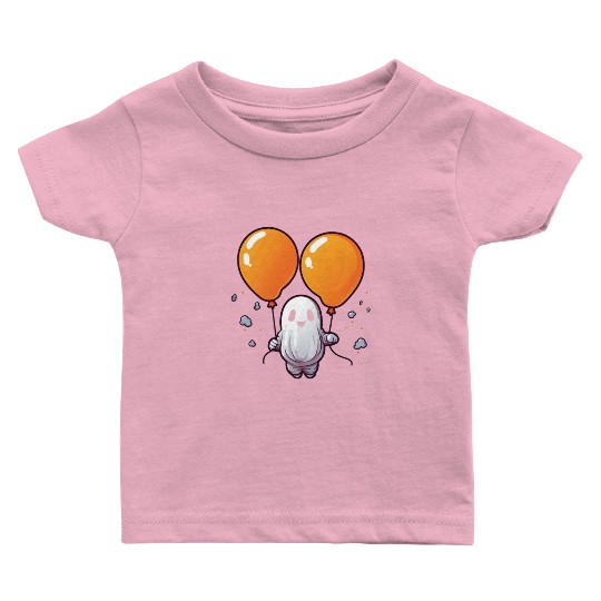 Balloon Halloween Trick Or Treat Spooky Boo Ghost Baby T Shirts