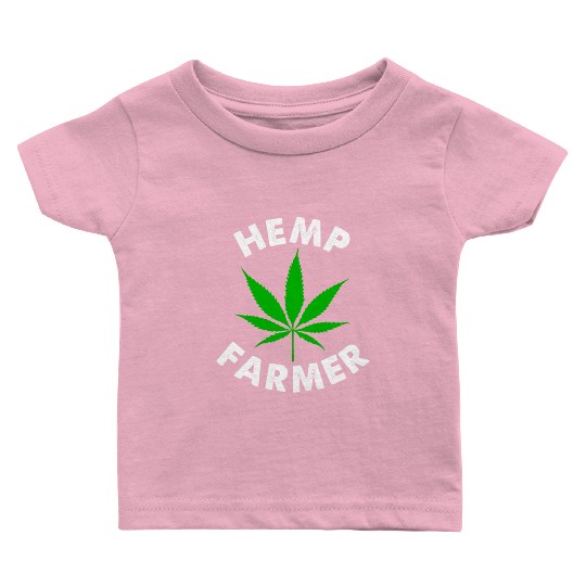 Hemp Farmer Green Leaf Baby T Shirts