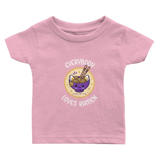 Kawaii Noodles Bowl Everybody Loves Ramen Purple Baby T Shirts