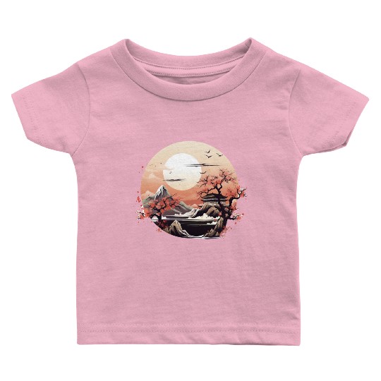 Serenity in Sakura Baby T Shirts