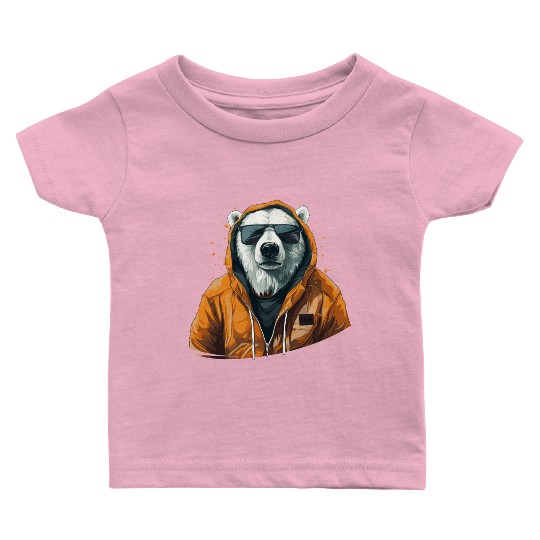 Street Style Polar Bear | Polar Bear Lovers Baby T Shirts