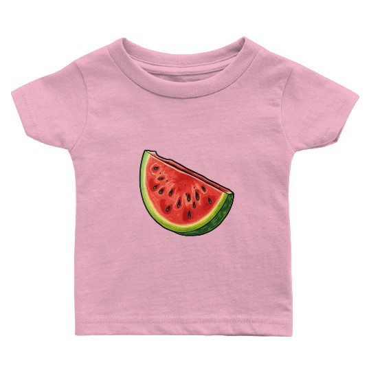 Watermelon Slice - Sweet Summer Vibes Baby T Shirts