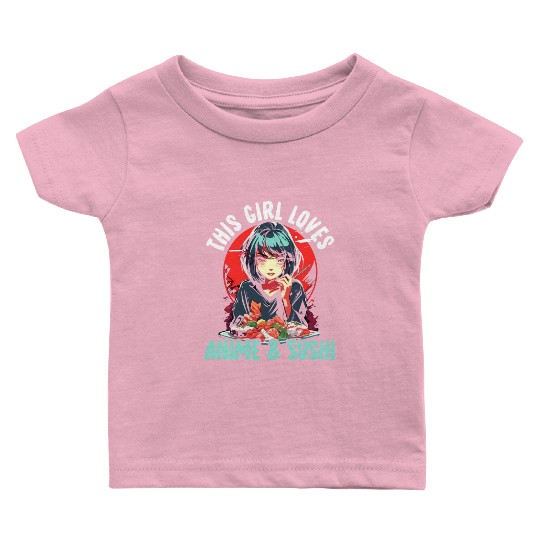 Anime Sushi Lover Nigiri Sashimi Food Manga Otaku Baby T Shirts