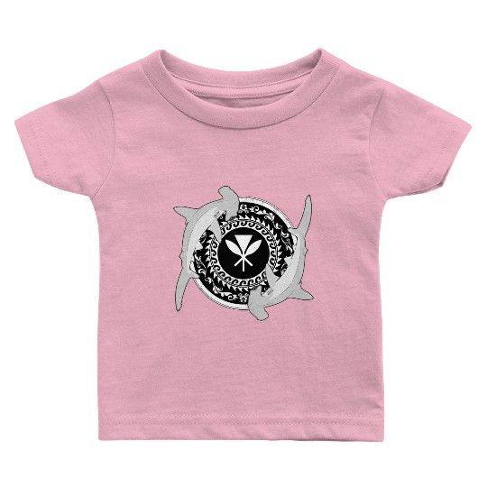 Kanaka Maoli Hammerhead Shark Baby T Shirts
