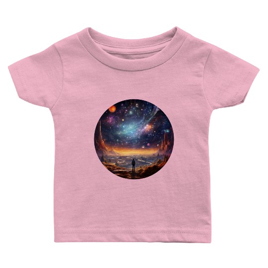 Galactic Splendor: Embrace the Marvels of Cosmos Baby T Shirts